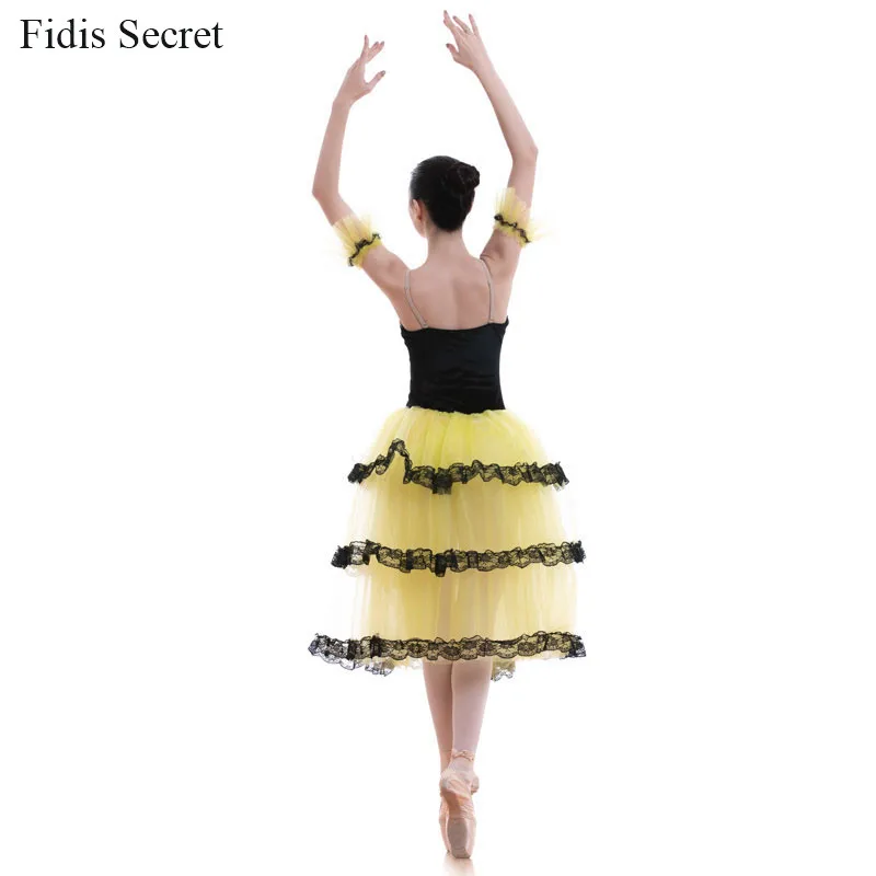 Высококлассные женские желтые тюлевые романтические балетные пачки девушки
