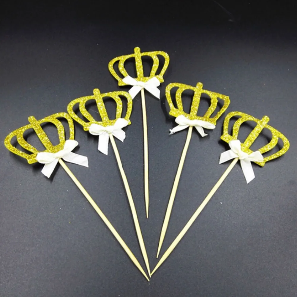 Милые Бабочкой Crown Кекс Топпер Десерт Стенд Свадебные Украшения День Рождения