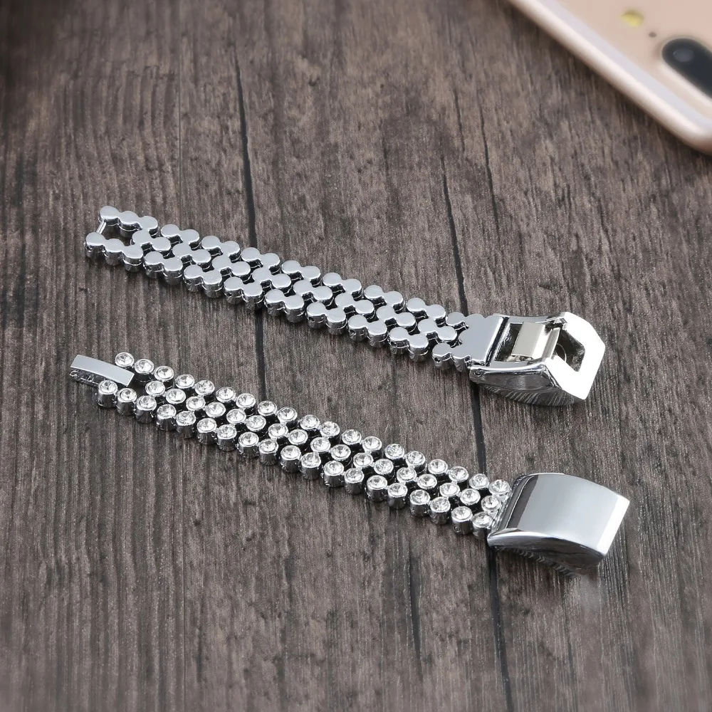 Для браслетов Fitbit Alta ювелирный браслет с регулируемым браслетом стразы