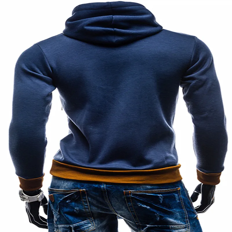 Новая мода цвета нарисованная веревка Сращивание флис британские мужские деньги