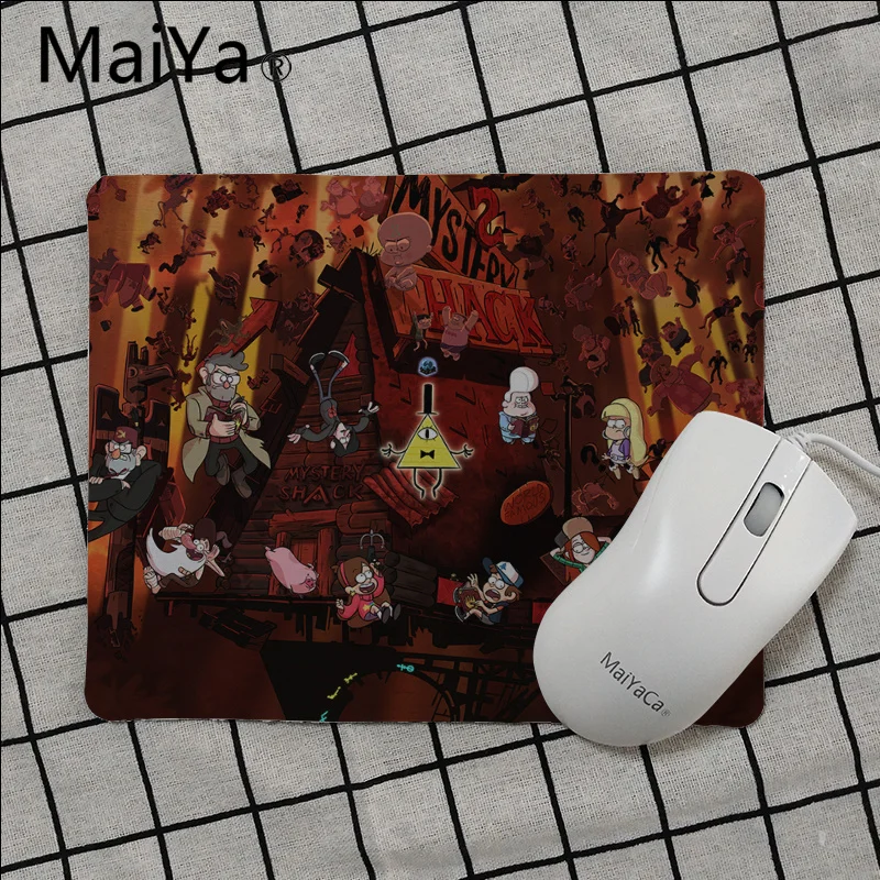 No Lock Edge18x22cm Maiya высокое качество Гравити Фолз ноутбук коврик для мыши Гладкий коврик для письма настольные компьютеры мат игровой коврик для мыши - Цвет: No Lock Edge18x22cm