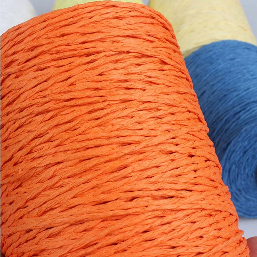 Пряжа для вязания сделай сам рулон 500 г соломенная пряжа из рафии летних шапок