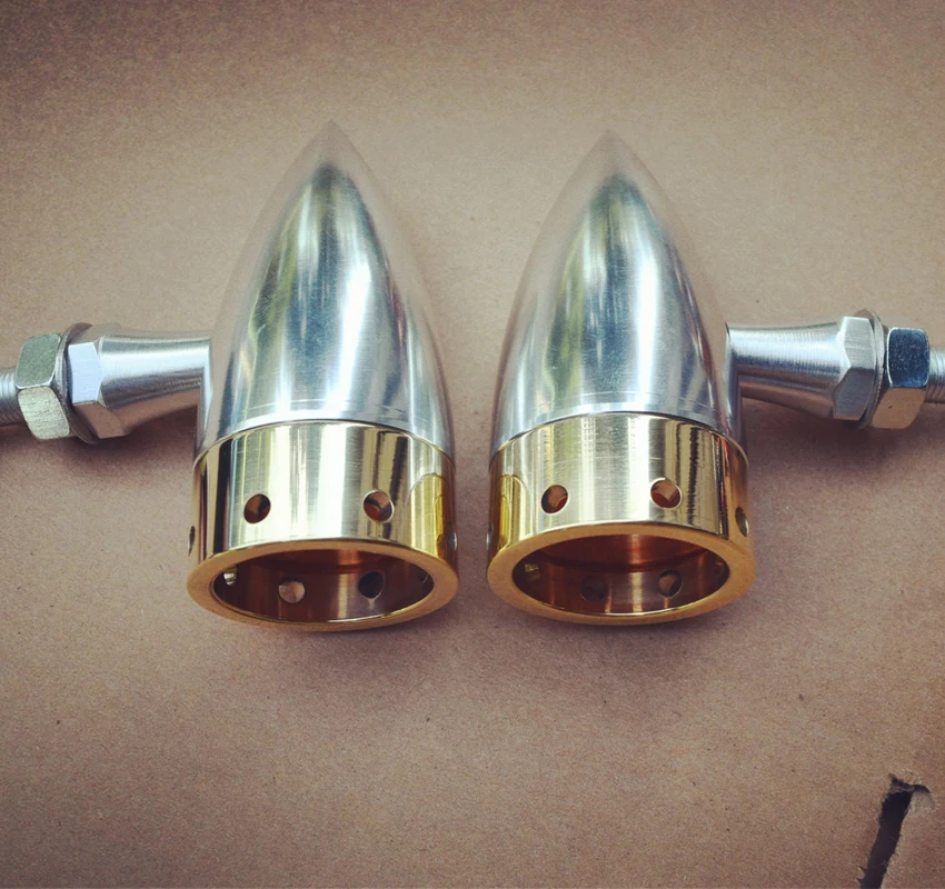 

cafe racer motorcycle brass turn signal light for harley