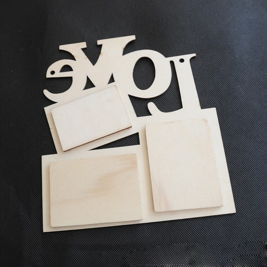 Новинка 2019 модная красивая деревянная фоторамка в форме сердца с отверстиями