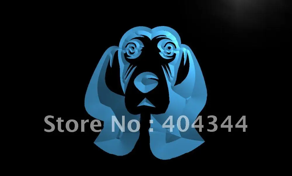 

LZ472- Dog Basset Home Decor Bar Beer LED Neon Light Sign