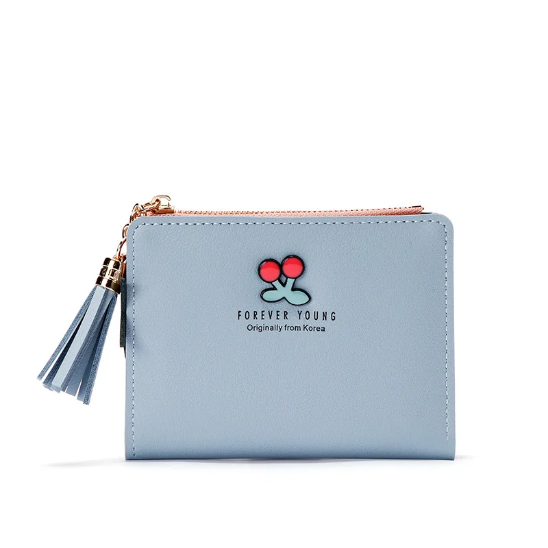 2019 женский кошелек с кисточками Маленький милый для женщин короткие кожаные