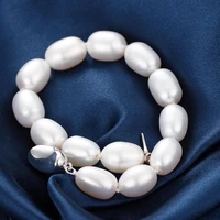 aaaa 8 9mm natural frewater water drop pearl bracelets women bracelet fine jewelry classic chain charm bracelet 2017 new pearl