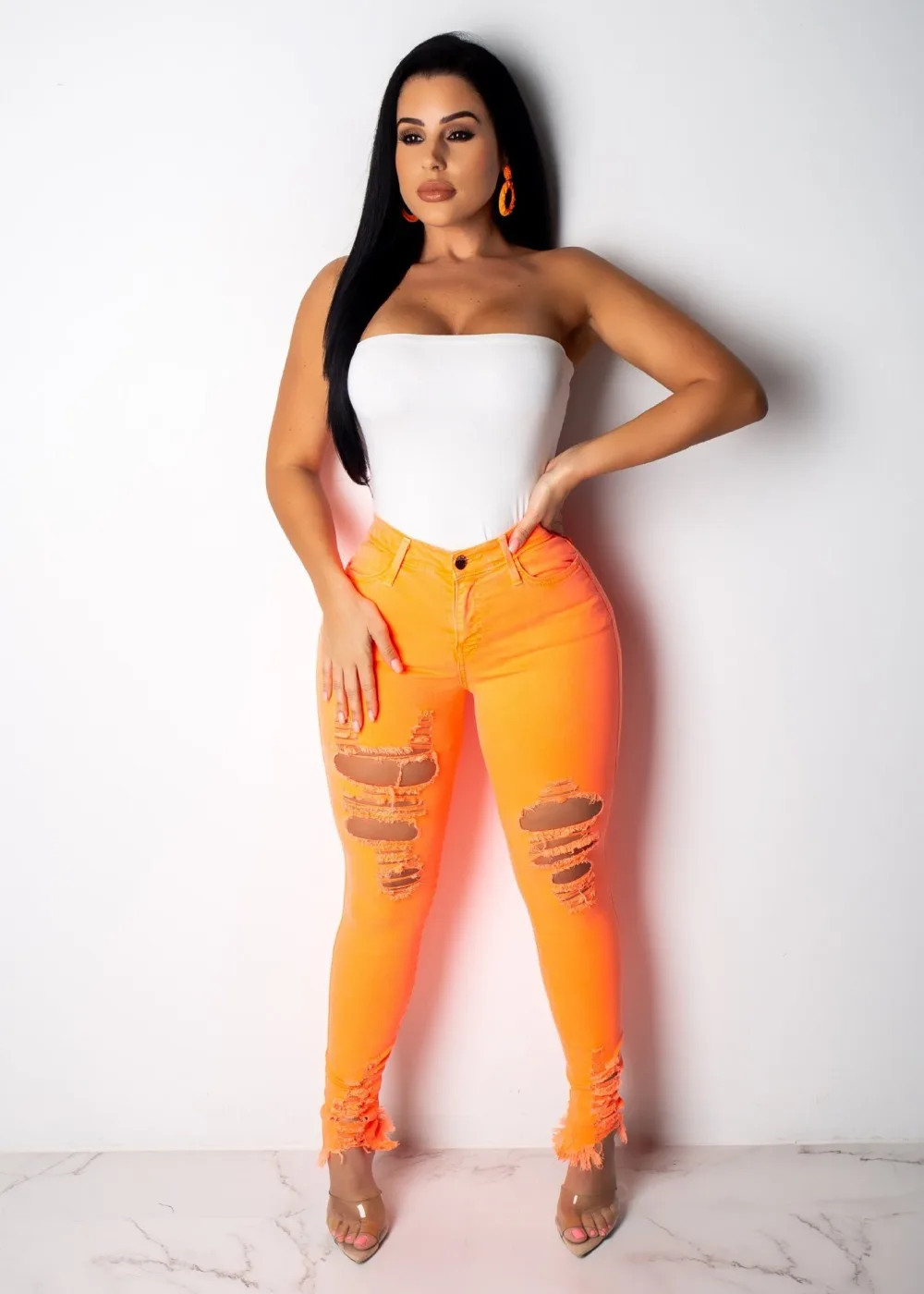 JRRY для женщин потертые джинсовые штаны Кнопка молнии карманы джинсы капри