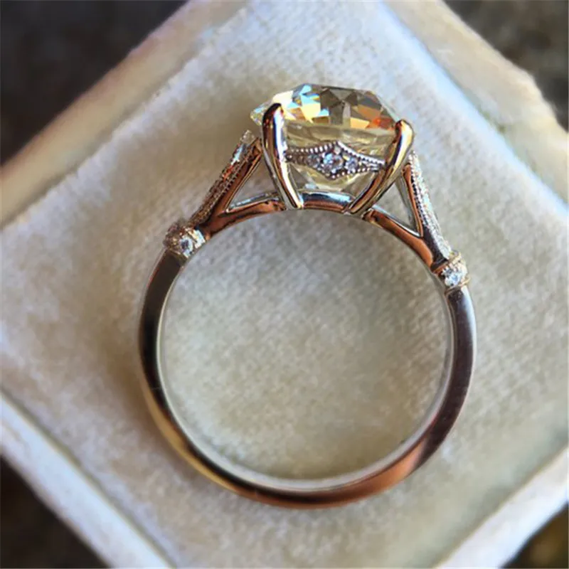 Choucong пасьянс кольцо 2ct AAAAA cz 925 пробы серебро обручальное кольцо кольца для женщин ювелирный подарок на палец