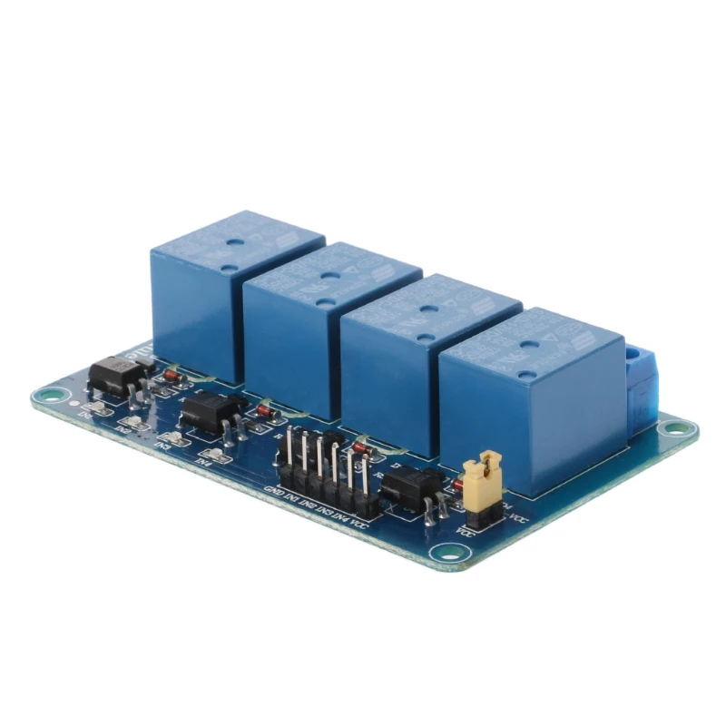 4 канальный 12В релейный модуль с оптомуфтой PIC/AVR/51/ARM для Arduino одним