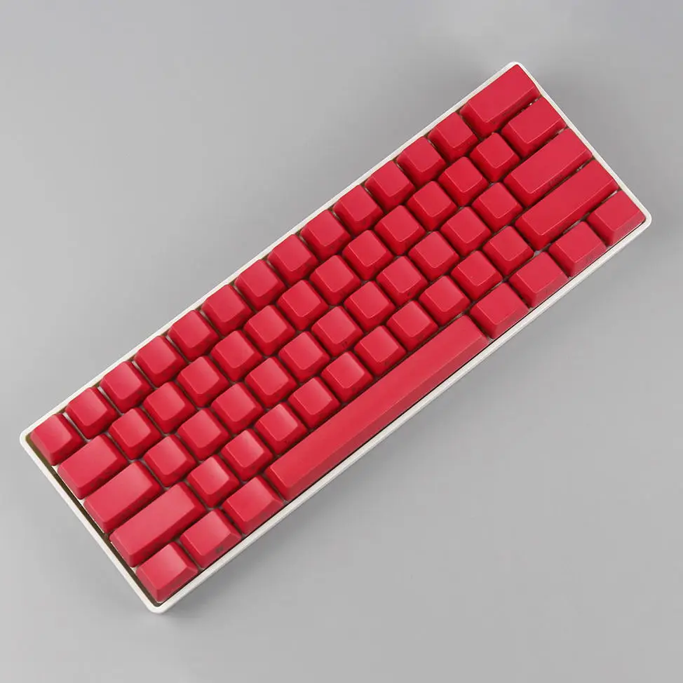 Red OEM Side 61 Красная 60 OEM боковая печатная Толстая pbt 61 клавиша для GH60 покер DZ60 mx Переключатель ANSI 60% механическая клавиатура - Цвет: Red OEM Side 61