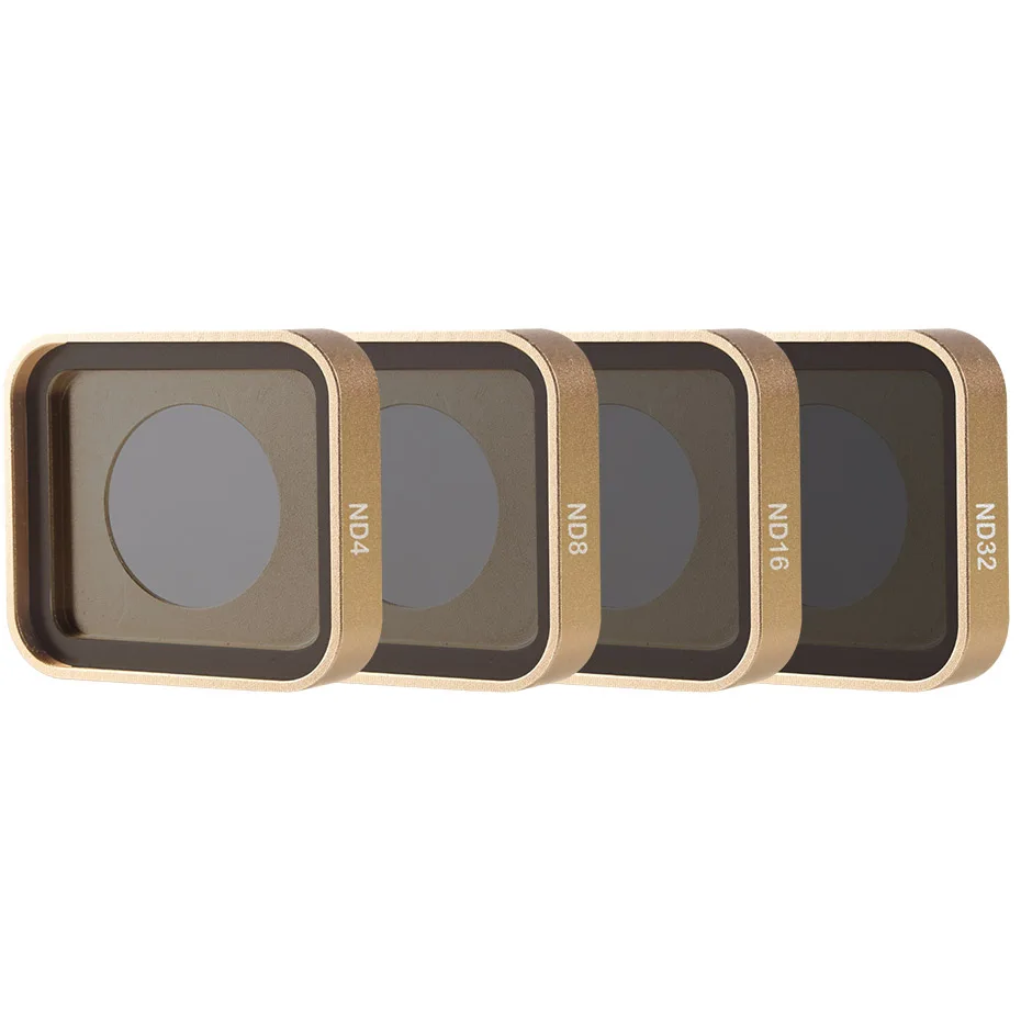 ND 4 8 16 32 Set Hero5/6/7 фильтр для экшн-камеры красный/желтый/пурпурный/UV/CPL/ND 4 8 16 32 набор фильтров для GoPro Hero 5 6 7 черный оптический стеклянный объектив - Цвет: ND 4 8 16 32 Set