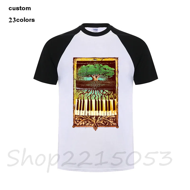 2018 модные уникальные пианино дерево Для мужчин футболка горячая Распродажа