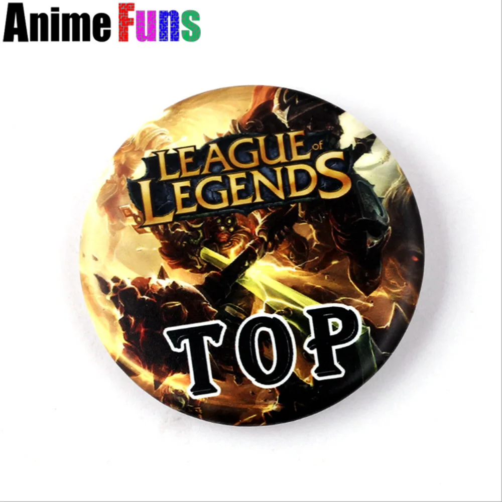 7 видов популярной игры Лига Легенд Postion Кнопка значок школьная сумка Броши игра