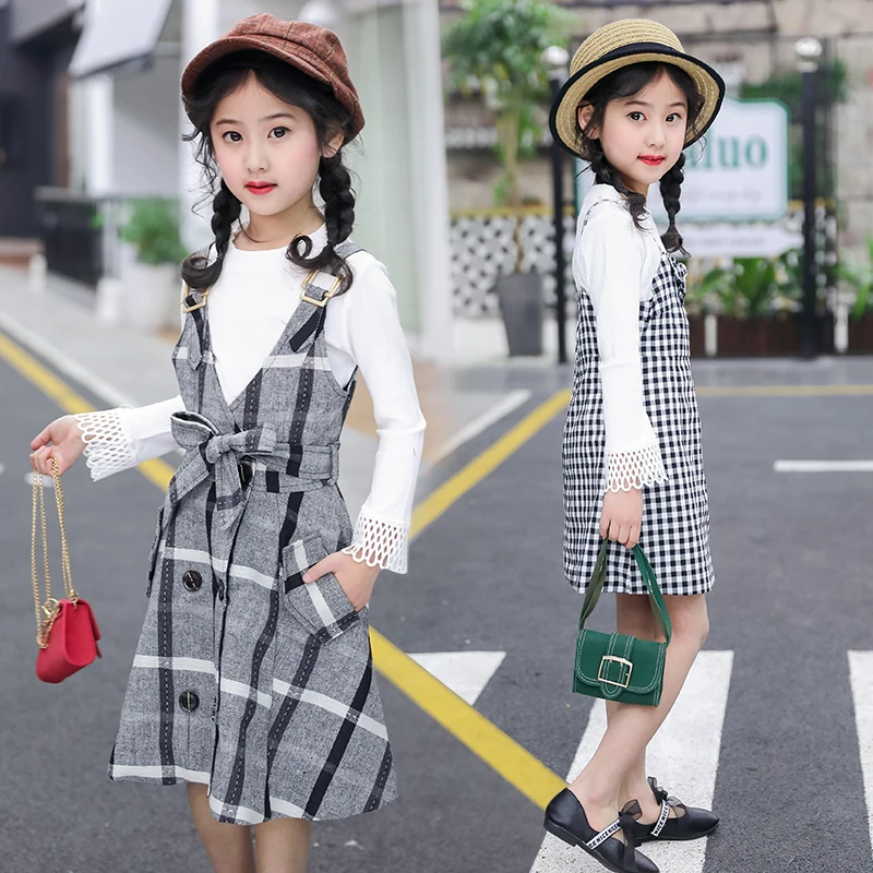 Комплект модной одежды для девочек-подростков осень 2018 свитер с длинными