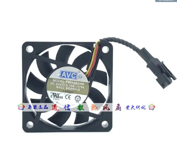 AVC F6015B24M 173 к DC 24V 0.10A 60x60x15 мм 3 провода Сервер вентилятор охлаждения|Кулеры и