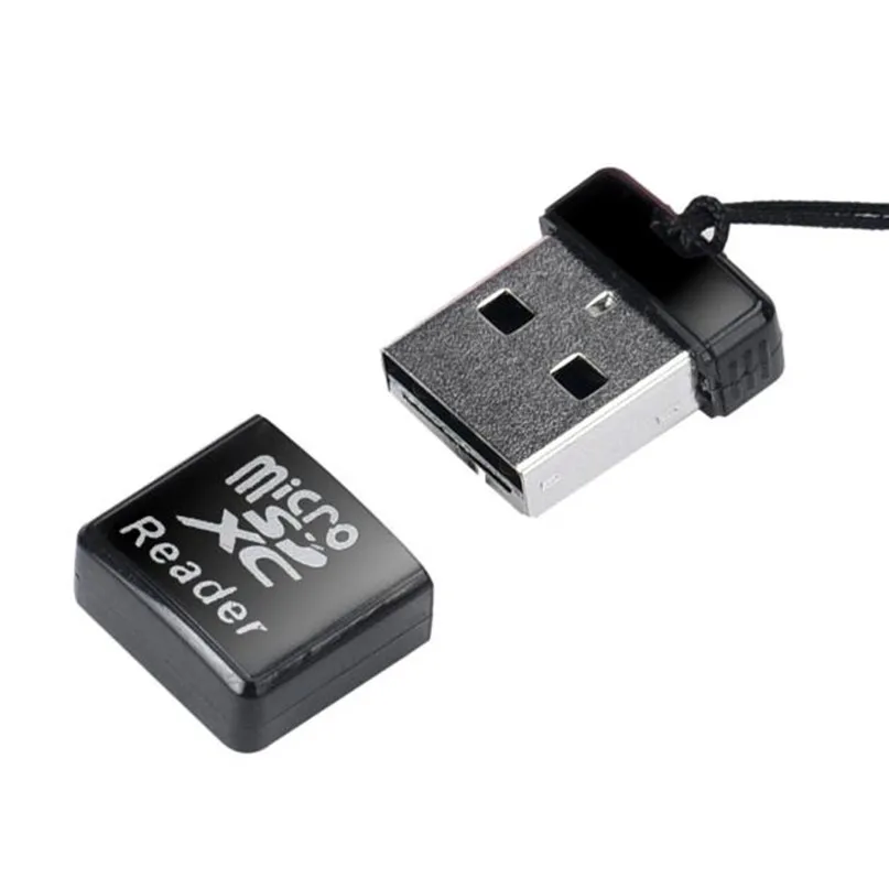 Malloom Мини Высокоскоростной USB 2,0 Micro SD TF кард-ридер адаптер для ПК ноутбука компьютер Lector De Tarjetas черный