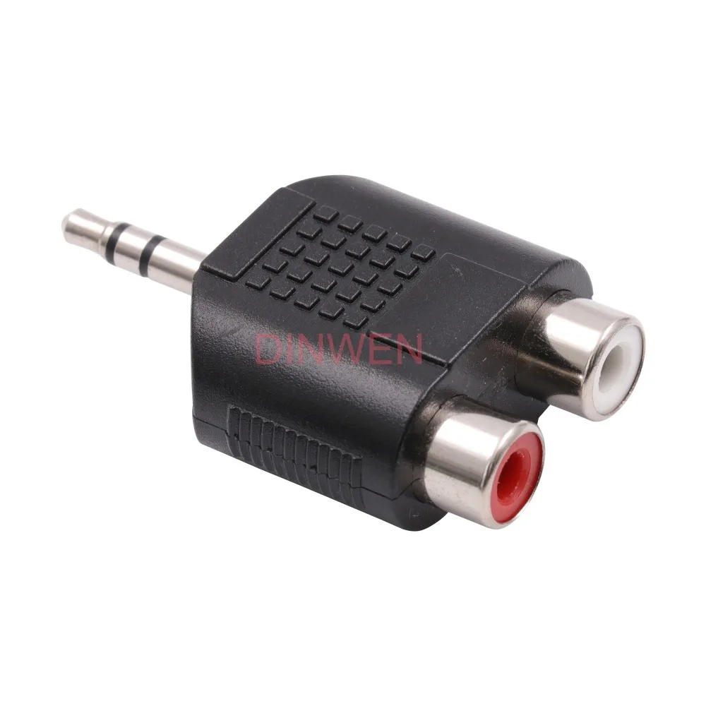 1 шт. разъем 3 5 мм на 2 гнезда RCA вилка гнездо|audio adapter 3.5mm|3.5mm dual3.5mm female to male |