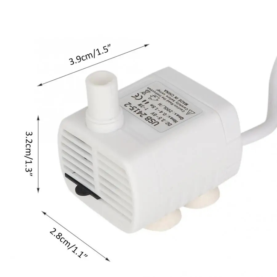 Модный USB мини-насос, погружной водяной насос для аквариума, аквариума, домашних животных, диспенсер для воды, Водонепроницаемый погружной аквариум