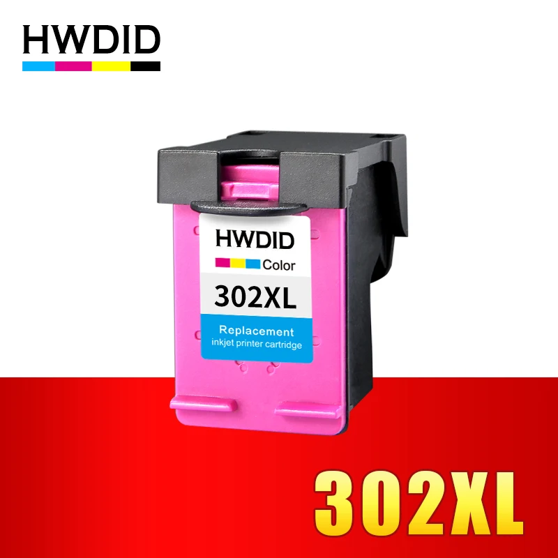 HWDID цвет 302xl заправленный картридж Замена для hp 302 xl Deskjet 3630 2130 2131 2135 1110 ENVY 4520 4522