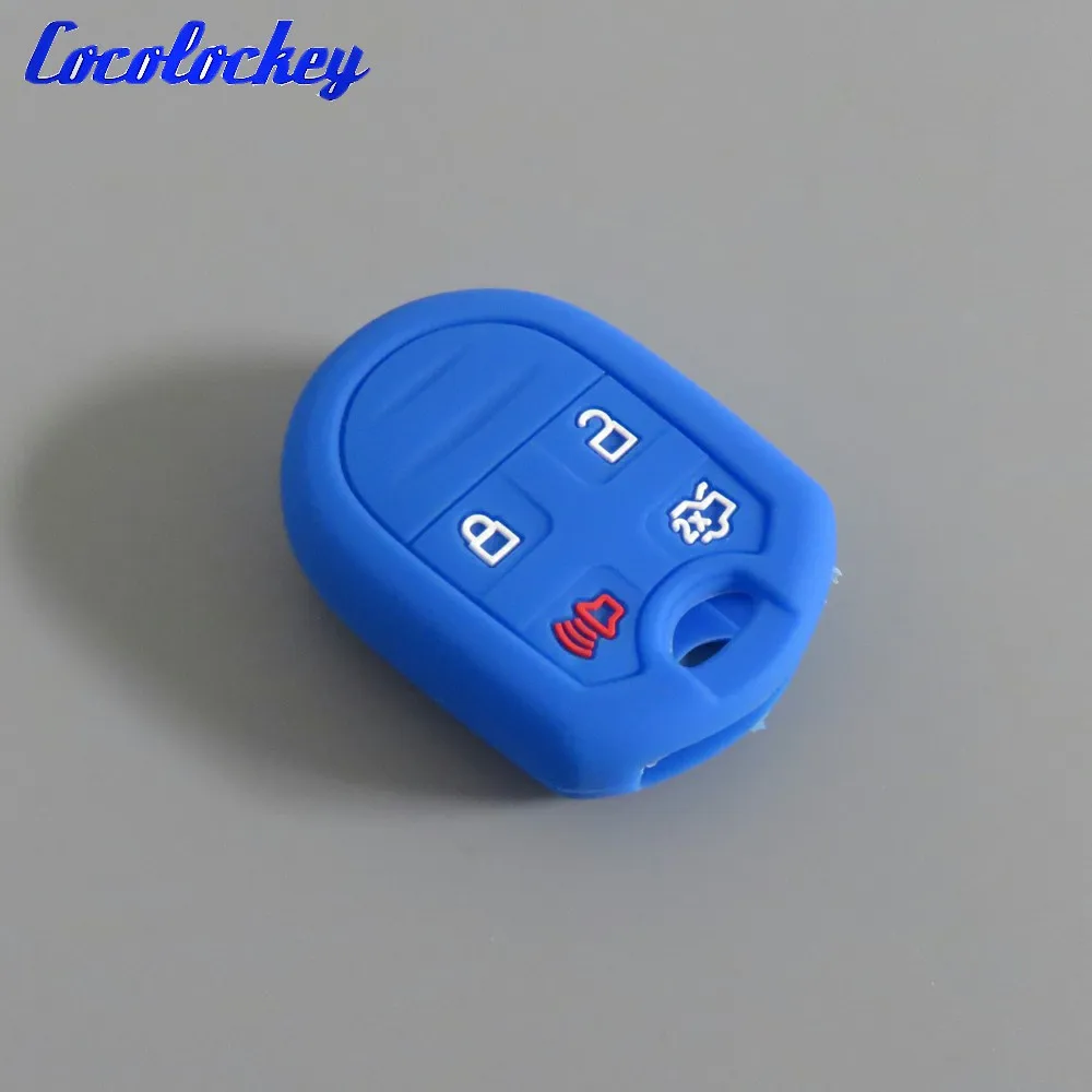 Cocolockey силиконовый чехол для автомобильного ключа Ford Explorer Flex Taurus Edge F-150 Smart Keyless Enter