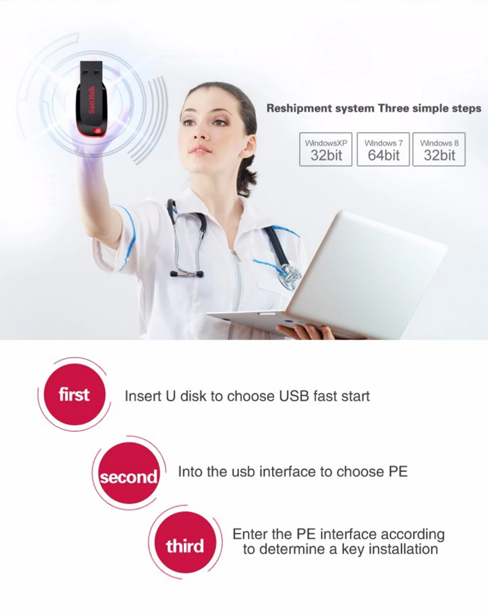 Sandisk usb флеш-накопитель 128GB Plug and play 32gb Pendrive 16gb memory stick 64gb usb 2,0 флеш-накопитель cle usb