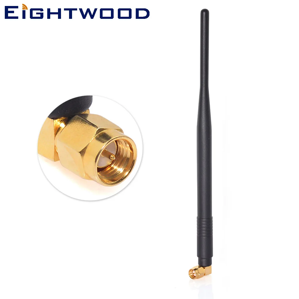 Eightwood GSM/GPRS/EDGE/CDMA антенна 5,5 мм 915 МГц 2dbi SMA разъем, штекер, прямоугольный разъем для любительского радио Eightwood GSM/GPRS/EDGE/CDMA антенна 5,5 мм 915 МГц 2dbi SMA разъем, штекер, прямоугольный разъем для любительского радио