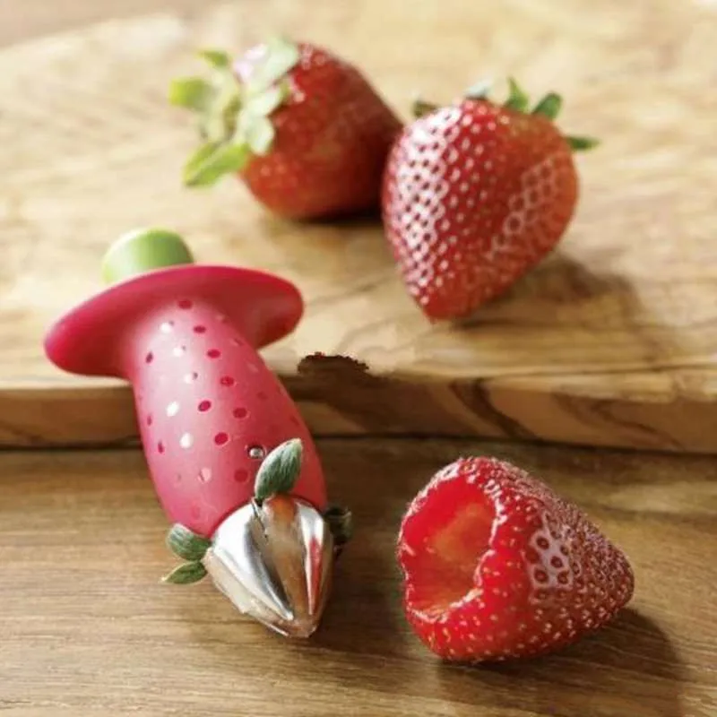 

Kitchen accessories gadget cooking tools Tomato Stalks Fruit Strawberry Knife Stem Leaves Huller Remover Slicer tools