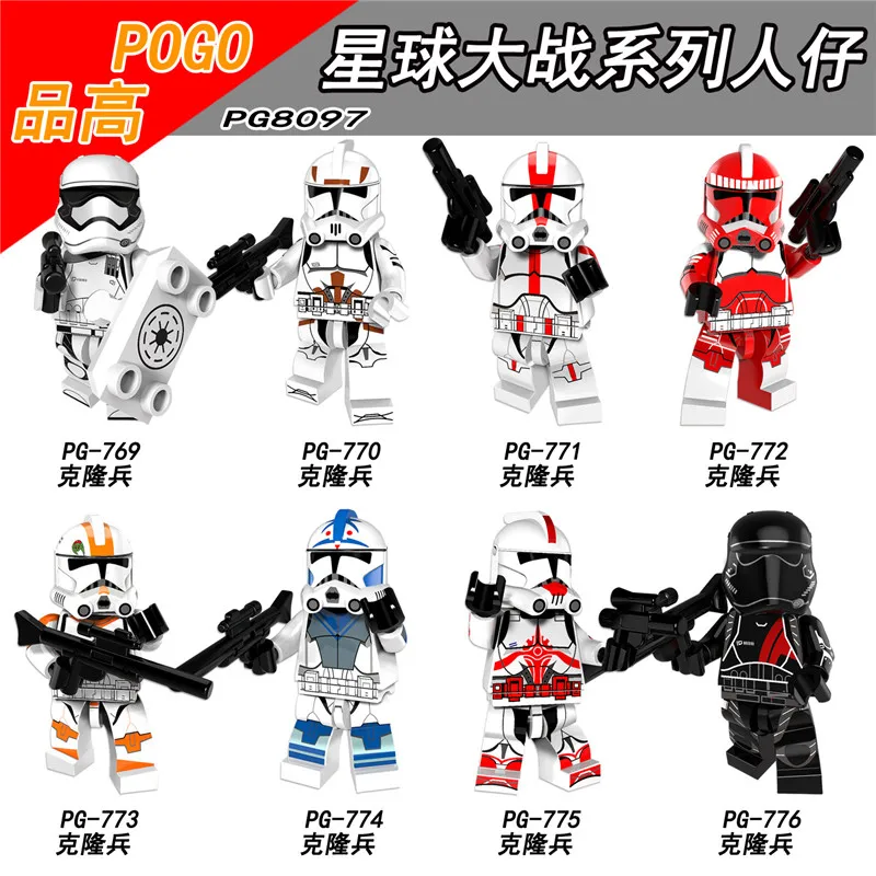 Строительные блоки Jedi Звездные войны клон Rebel Trooper Imperial Land Crew Lor San Tekka Stormtrooper