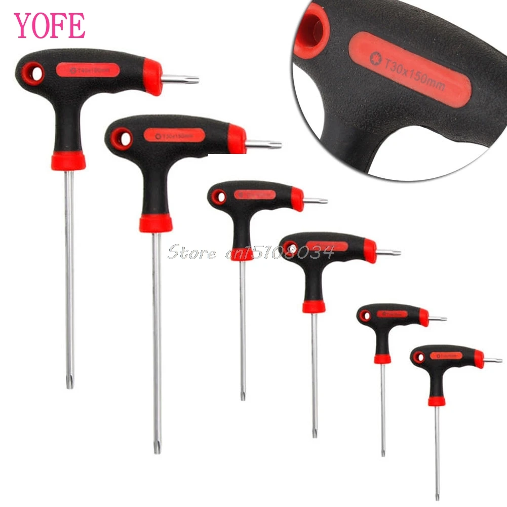 T10/15/20/25/30/40 S08 T Handle Grip Torx & шестигранный ключ Отвертка Инструмент T10/15/20/25/S08 Оптовая