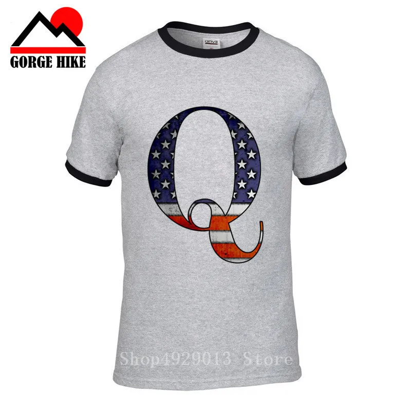QANON THE BIG Q Qanon американская мода 3D Футболка Harajuku футболки с принтами орла США