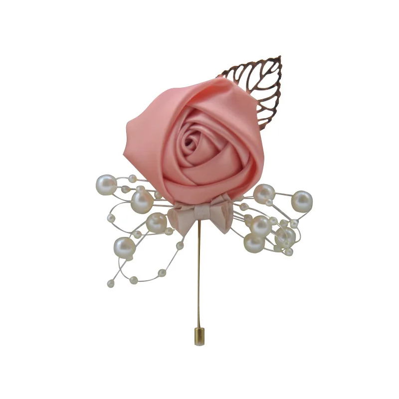 Модная свадебная ткань цветок бутоньерка брошь жениха Buttonhole цветы