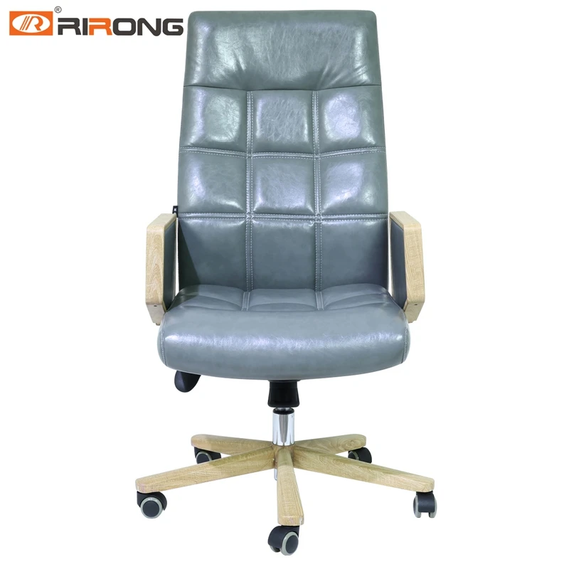 Executive Office Chair Ergonomic Pu Leather Computer Chairs With Wheels And Arm Modern Bankers Desk Chair