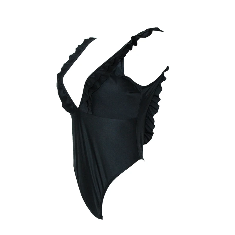 2019 новая модель женский сексуальный цельный купальник черный с купальные