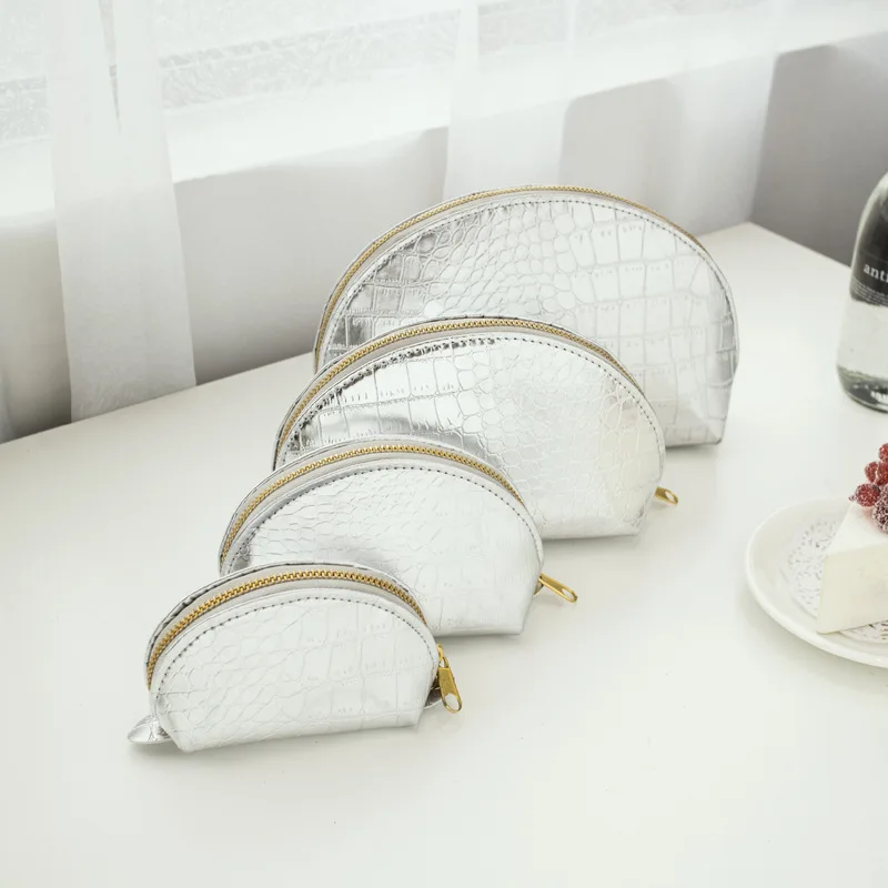Новые 4 шт. косметички крокодиловый Леопардовый принт дорожный с молнией кожаный