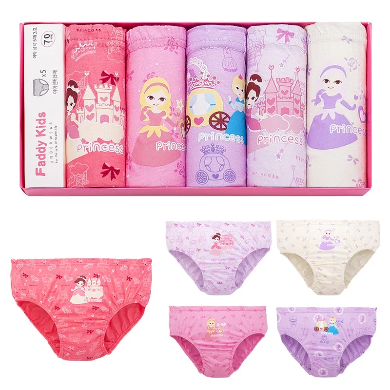 5 шт./лот детское нижнее белье с героями мультфильмов для маленьких девочек