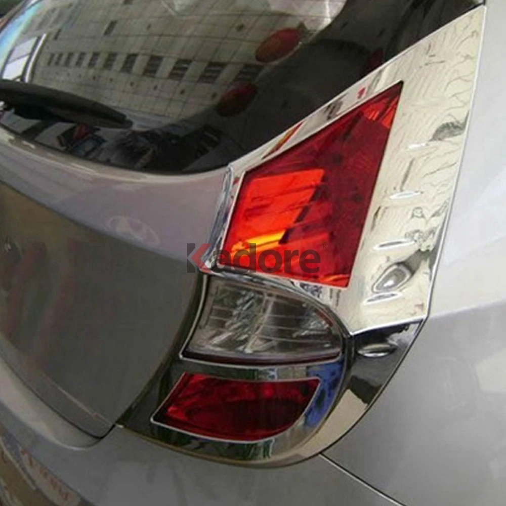 Для hyundai Accent Hatchback 2011 2012 хромированный задний светильник, накладка, задний светильник, наклейка, рамка, внешние аксессуары