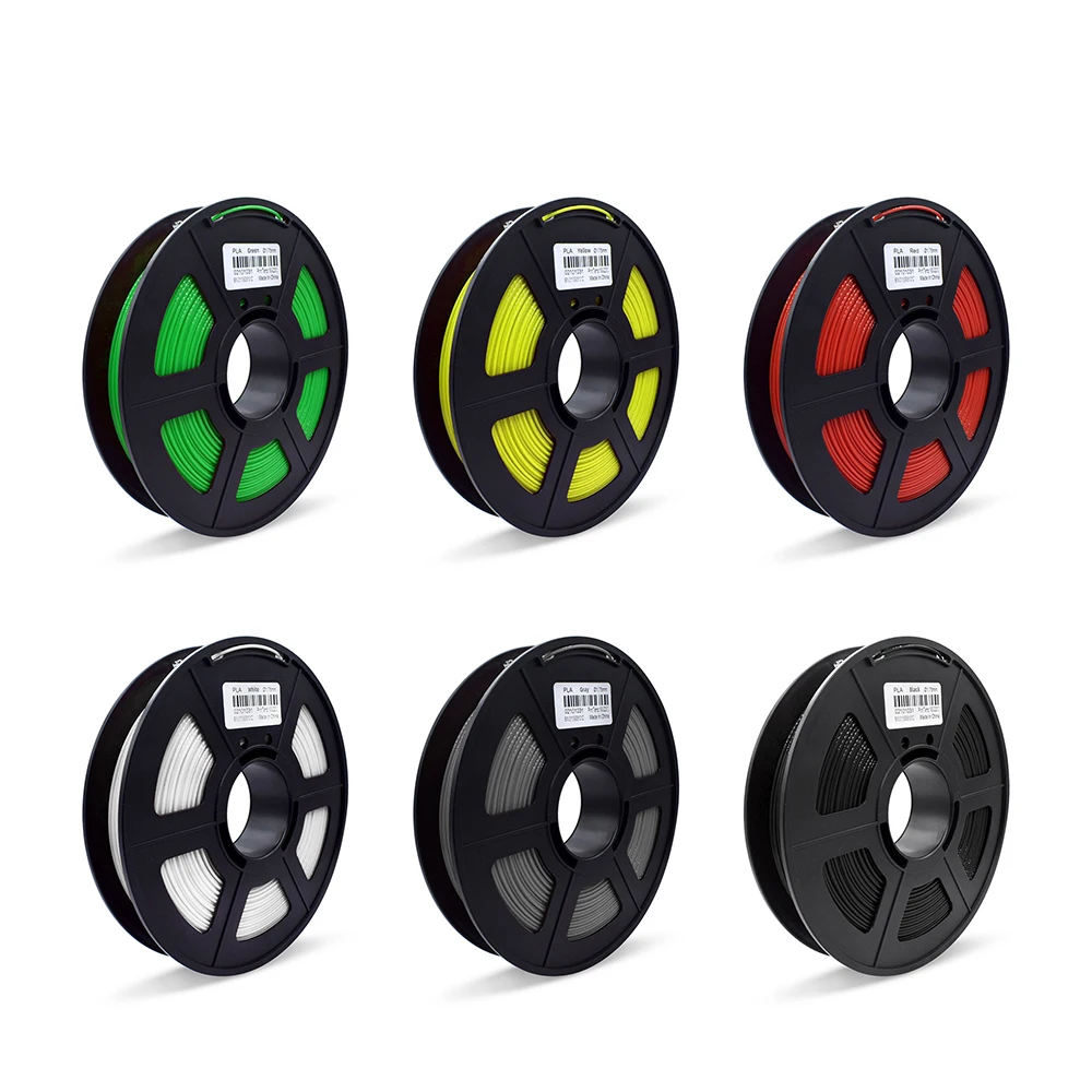 0.5KG 3d printing Material filament PLA 1.75mm White/Black/Red/Yellow/Green for a6 a8 ender-3 CR-10 CR-10S pro 3D printer parts |