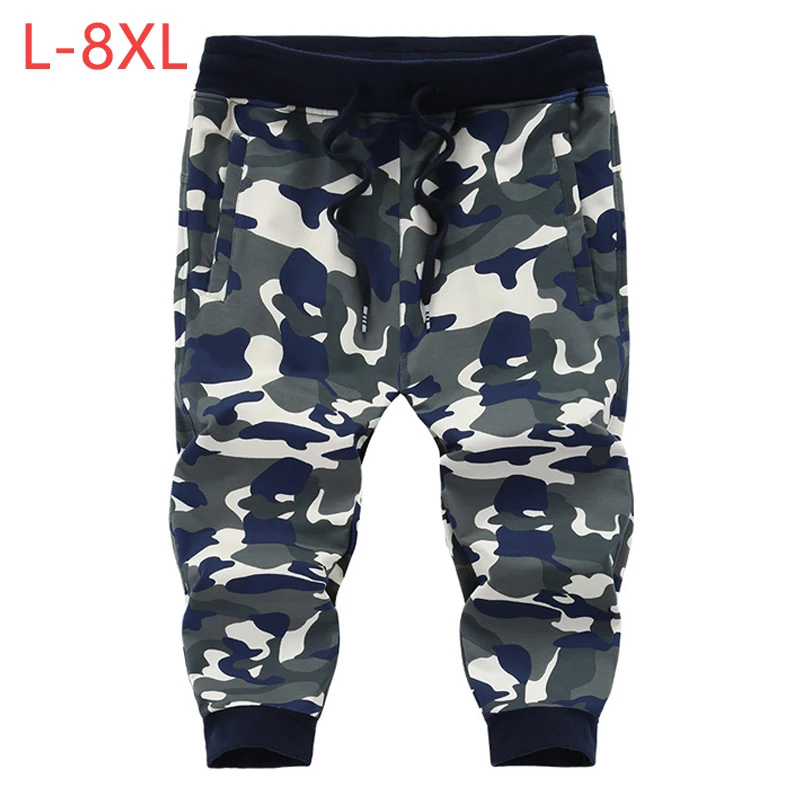 Летние мужские камуфляжные мешковатые шорты L 8XL большие размеры весна осень