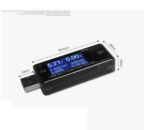USB тестер измеритель напряжения тока цифровой емкости зарядного устройства