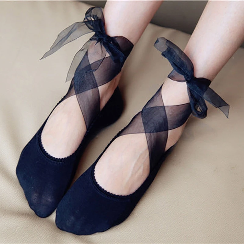 

Female Strap slip socks sweet princess flat shoes invisible socks Dance boat socks