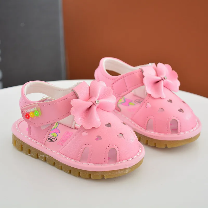 Kalupao/Летняя детская обувь для маленьких девочек с цветочным принтом