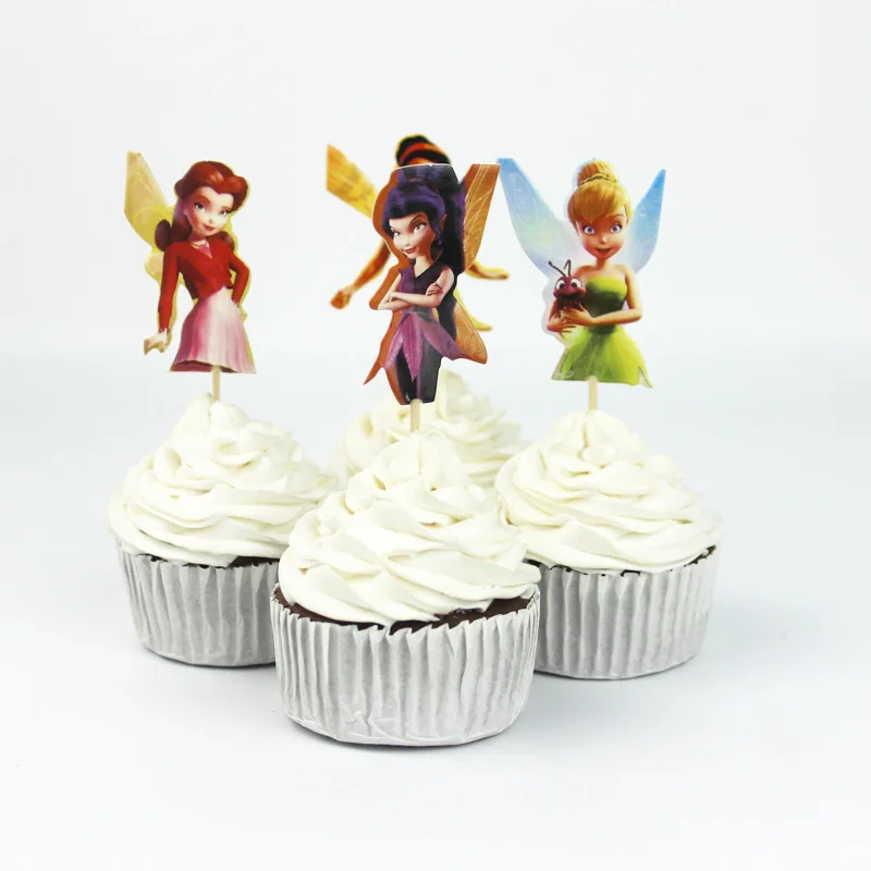 48 шт./лот милая Женская Цветочная фея крылья Детская тема мультяшный кекс