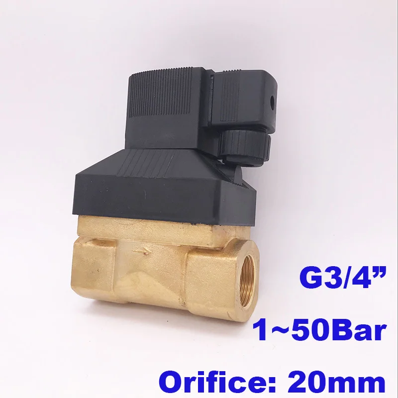 GOGO ATC 50bar Соленоидный клапан высокого давления с высокой температурой 3/4 BSP 12V 24V DC