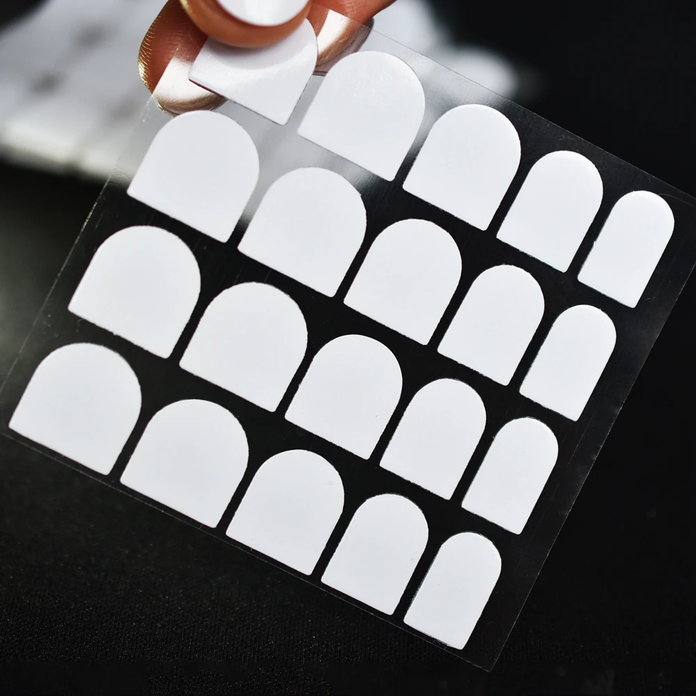 3pcs sticker 3D блестящие розовые обнаженные французские балерины гроб Ложные накладные ногти Gradeint Natrual пресс на каждый день офис палец носить УФ ногти - Цвет: 3pcs sticker