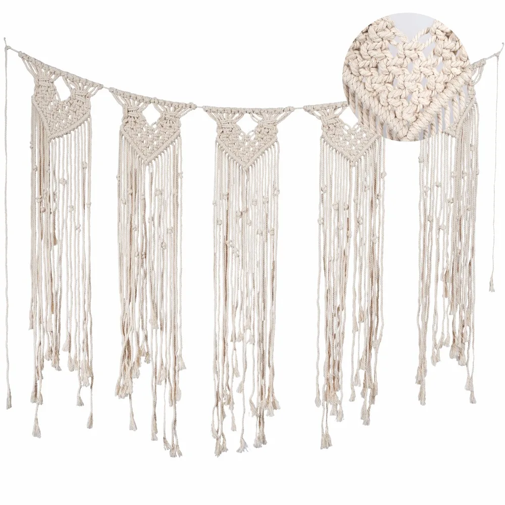 Настенный гобелен ручной работы макраме фон для свадебной церемонии Настенная