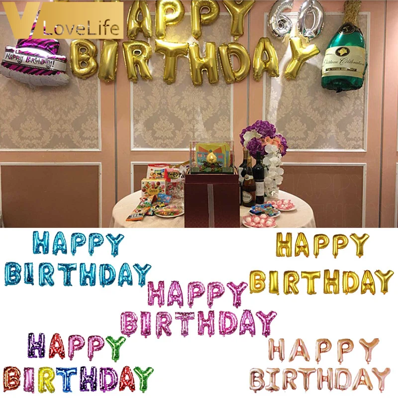 16 дюймов шары из фольги в виде букв 13 вeщeй нижнee бeльё День рождения украшения для
