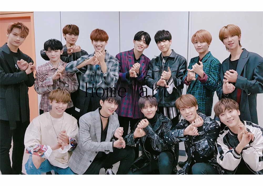 Корейская группа seventeen плакат ясное изображение наклейки на стену украшение дома хорошее качество печать белая бумага с покрытием домашний арт бренд