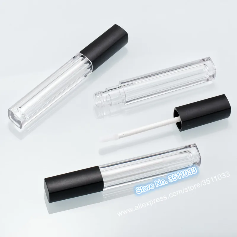 5 мл косметический блеск для губ пластиковая черная крышка пустые прозрачные