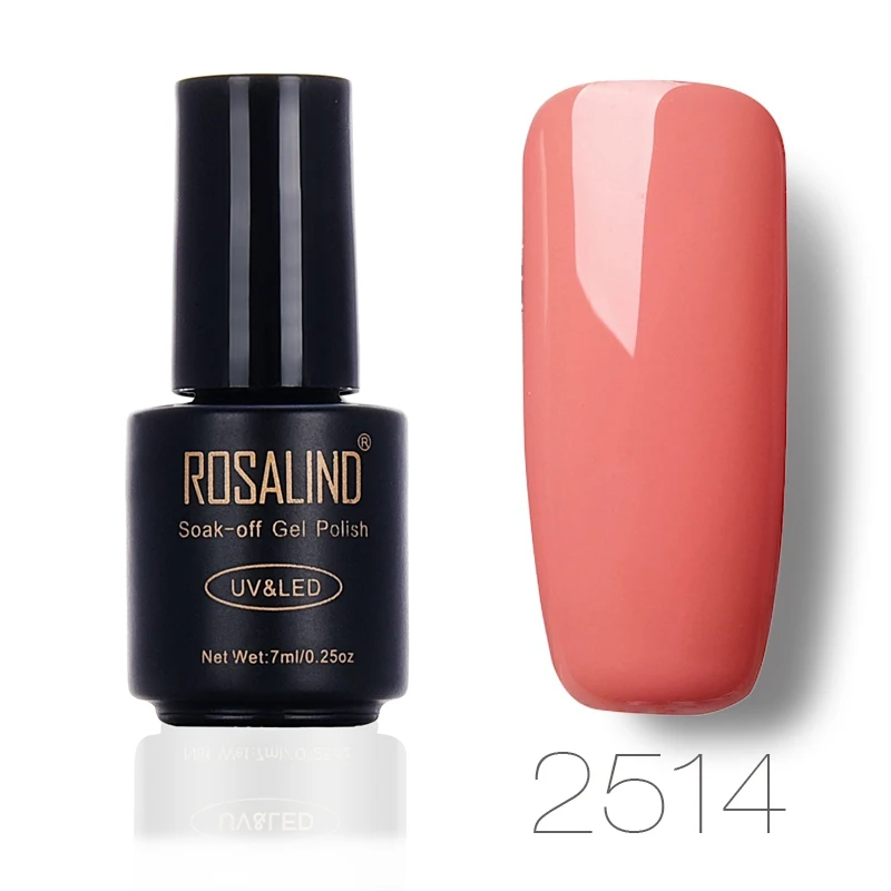 2514 ROSALIND, 7 мл, красный цвет, серия, Гель-лак для ногтей, УФ светодиодный, замачиваемый, Гель-лак для ногтей, Полупостоянный, УФ-гель для ногтей - Цвет: 2514